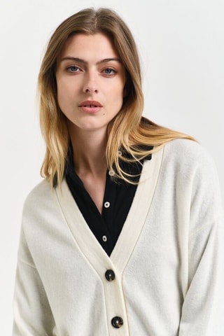 Cardigan in lana d’agnello - Ecrù