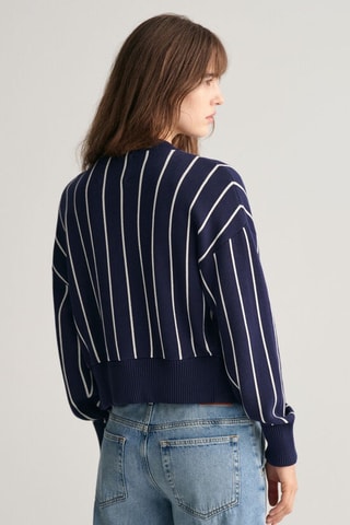 Cardigan oversize in cotone bio - Navy