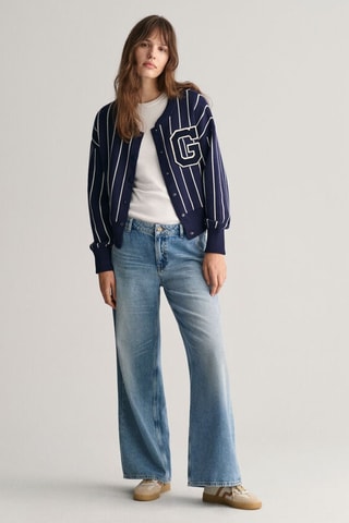 Cardigan oversize in cotone bio - Navy