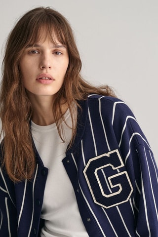 Cardigan oversize in cotone bio - Navy