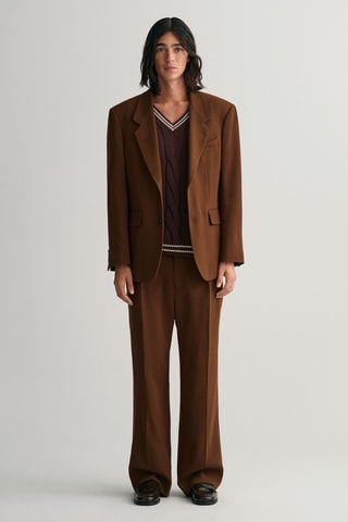 Pantaloni in lana - Marrone scuro