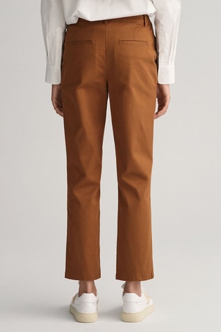 Pantaloni slim in cotone bio - Marrone