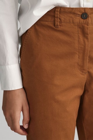 Pantaloni slim in cotone bio - Marrone
