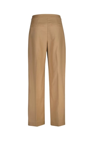Pantaloni straight in lana - Beige