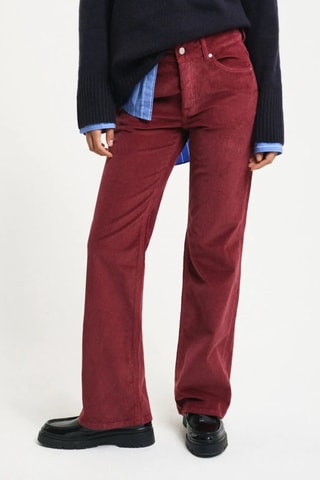 Jeans flare in velluto - Bordeaux