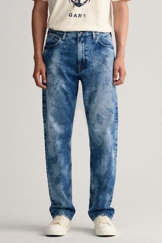 Jeans regular - Blu scolorito