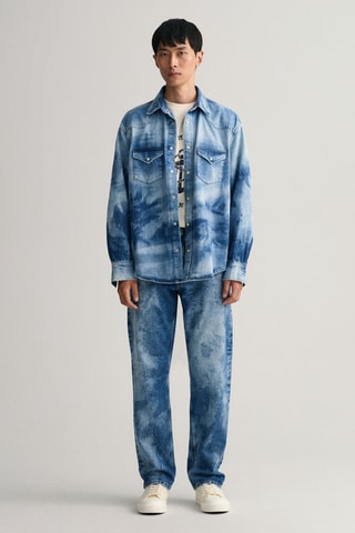 Jeans regular - Blu scolorito