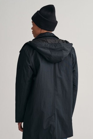 Parka regular con cappuccio - Nero