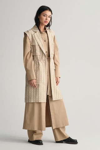 Cardigan lungo regular - Beige