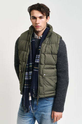 Piumino regular senza maniche - Verde kaki