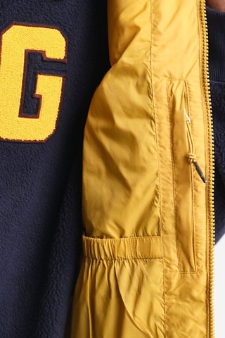 Piumino regular con cappuccio senza maniche - Giallo