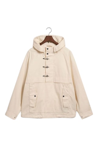 Giacca a vento regular con cappuccio - Crema
