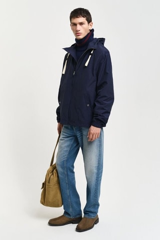 Giacca a vento regular con cappuccio - Navy