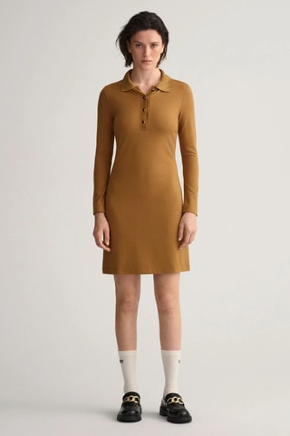 Abito a polo relaxed - Cammello