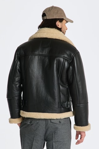 Giacca in pelle - Nero