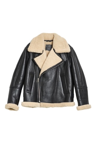 Giacca in pelle - Nero