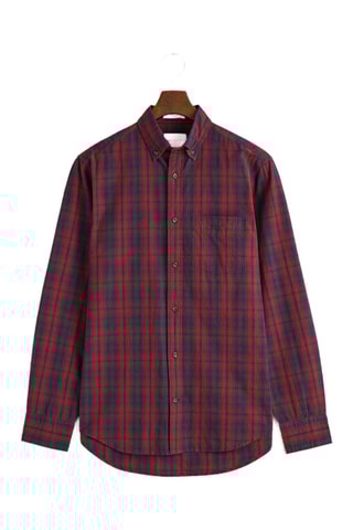 Camicia regular in cotone bio - Rosso