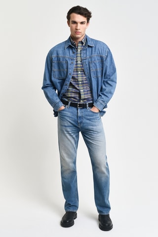 Camicia in cotone bio - Cobalto