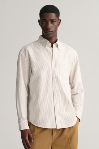 Camicia relaxed in cotone bio - Ecrù