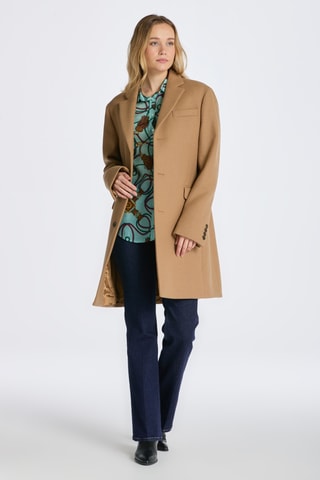 Camicia relaxed in seta - Turchese