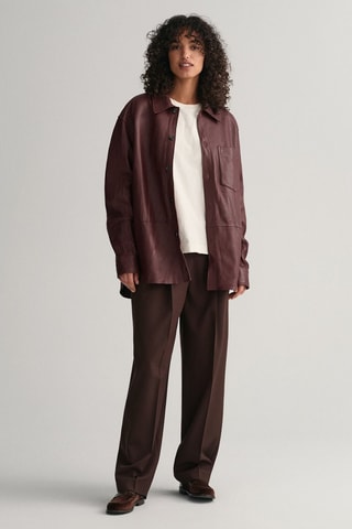 Camicia unisex in pelle - Bordeaux