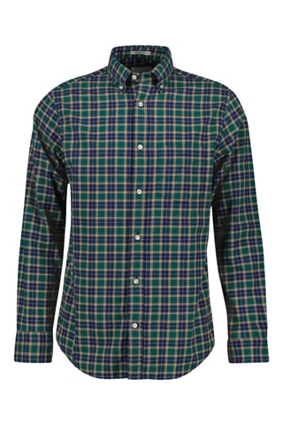 Camicia regular in cotone bio - Verde