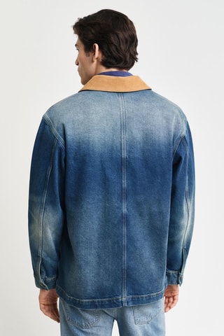 Sovracamicia relaxed in jeans - Blu