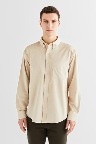 Camicia relaxed - Beige