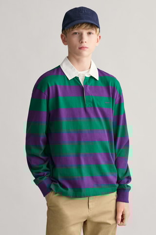 Polo relaxed - Verde e viola