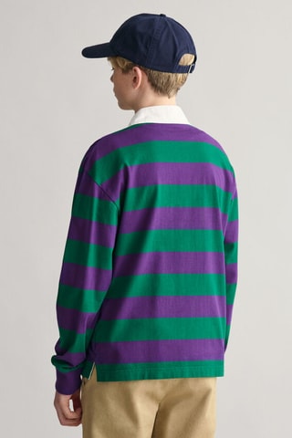 Polo relaxed - Verde e viola