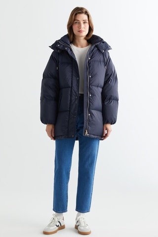 Piumino con cappuccio - Navy