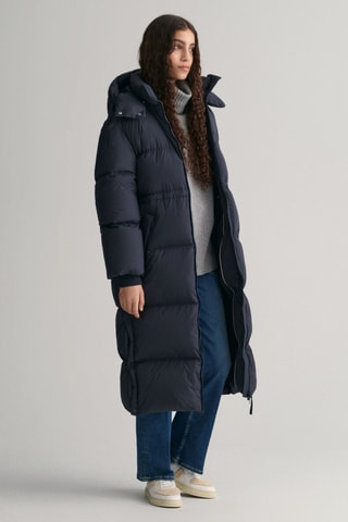 Piumino relaxed con cappuccio - Navy