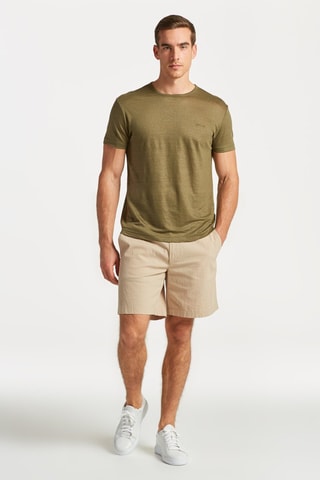 T-shirt regular in lino - Kaki