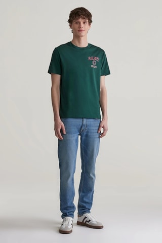 T-shirt - Verde e bordeaux