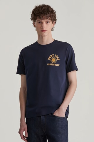 T-shirt - Blu notte e giallo