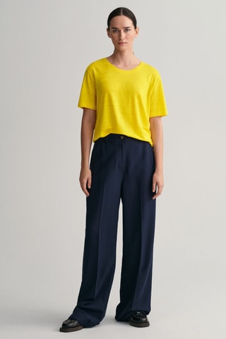 T-shirt in lino - Giallo