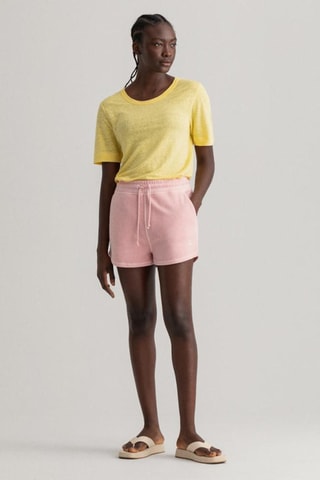 T-shirt in lino - Giallo