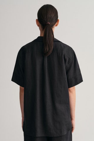 Blusa in lino - Nero