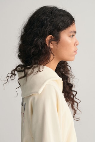 Felpa relaxed in cotone bio - Crema