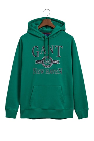 Felpa relaxed con cappuccio - Verde