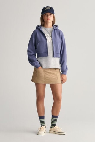 Felpa relaxed con cappuccio - Blu chiaro