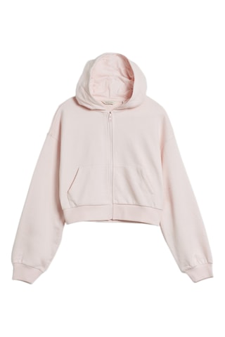 Felpa relaxed con cappuccio - Rosa chiaro