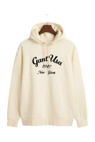 Felpa con cappuccio - Ecrù