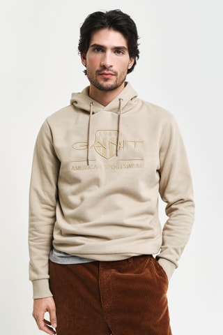 Felpa con cappuccio - Beige