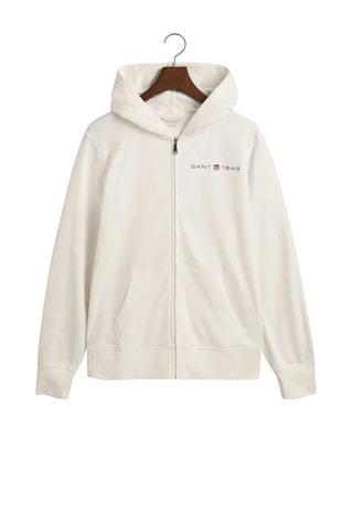 Felpa con cappuccio - Ecrù