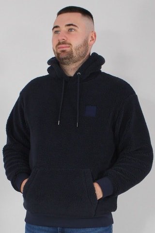 Felpa relaxed con cappuccio - Navy