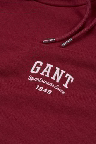 Felpa relaxed con cappuccio - Bordeaux