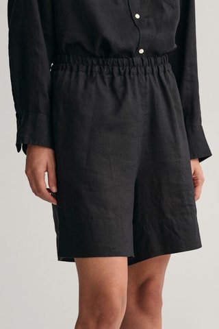 Shorts relaxed in lino - Nero