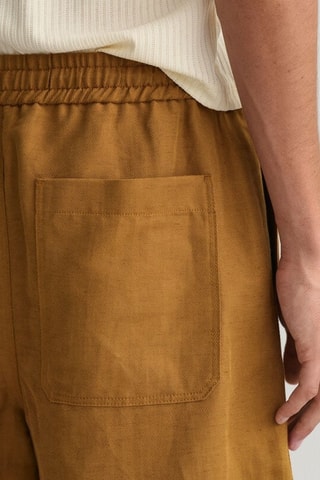 Bermuda in lino - Marrone chiaro