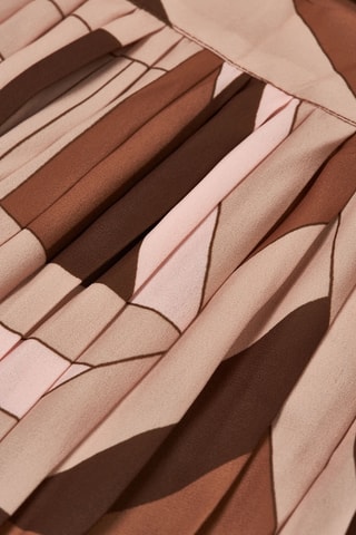 Gonna midi plissé - Marrone